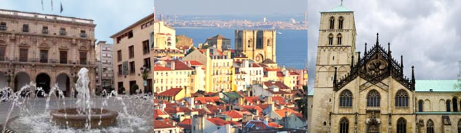 Views of Castellon, Lisbon and Munster